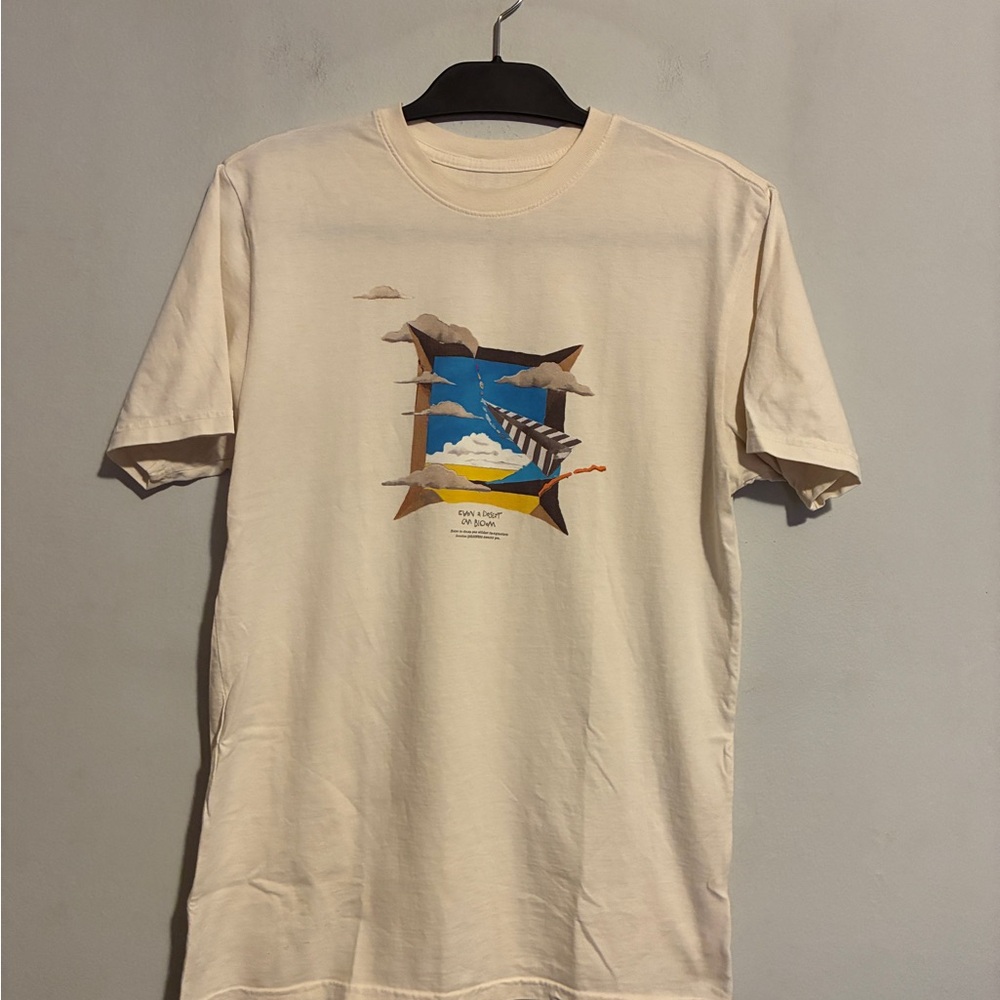 Paper Planes Cream Graphic Tee with Artistic Design